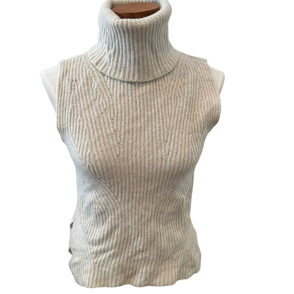 Madewell Sweaters - Madewell Neutral Sleeveless Turtleneck Sweater S